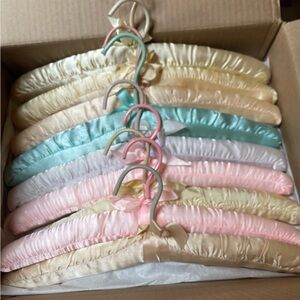 Satin Padded Hangers Set - Pastel Collection
